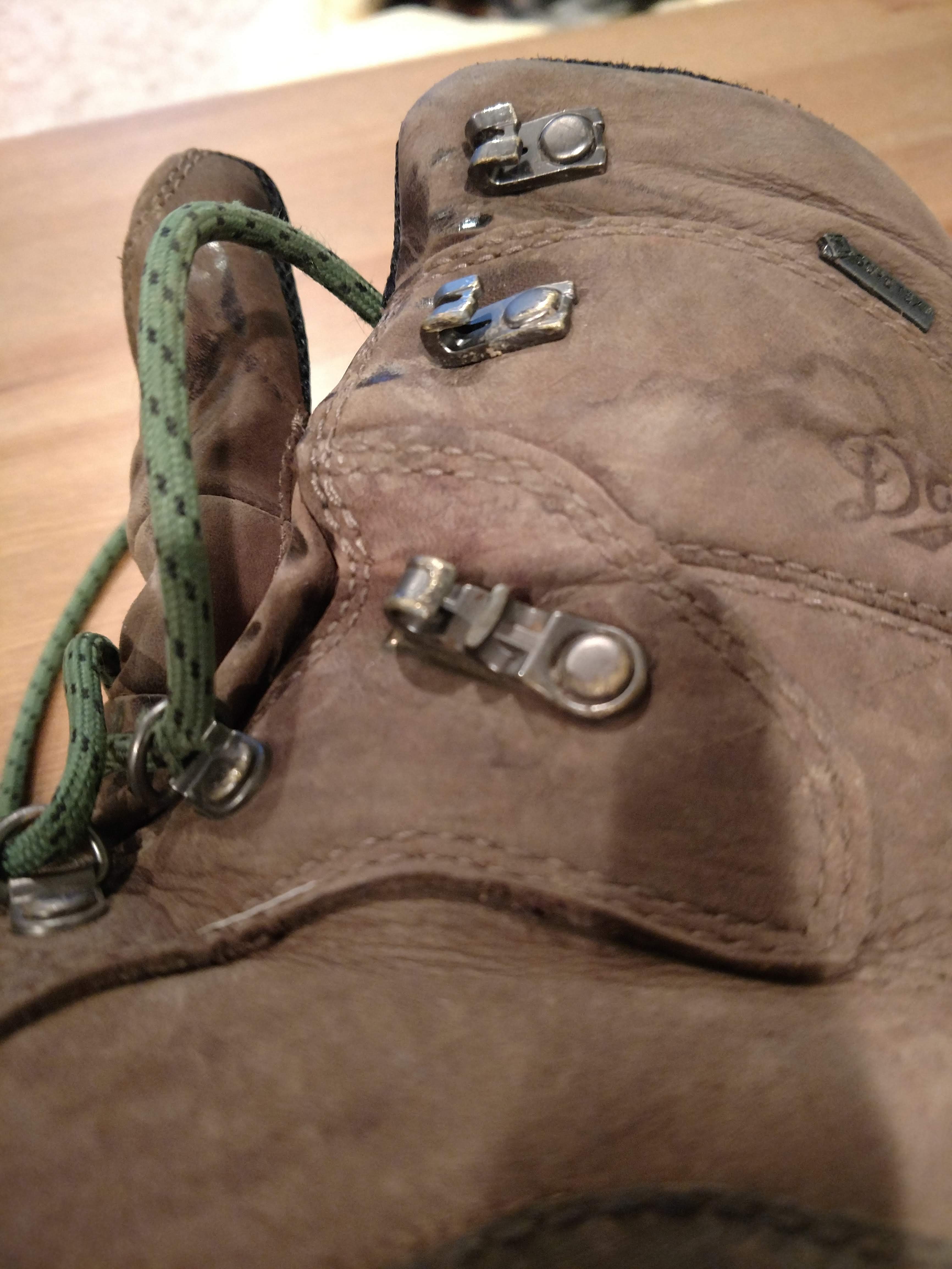 A broken speed lace on my Danner Crag Rats.