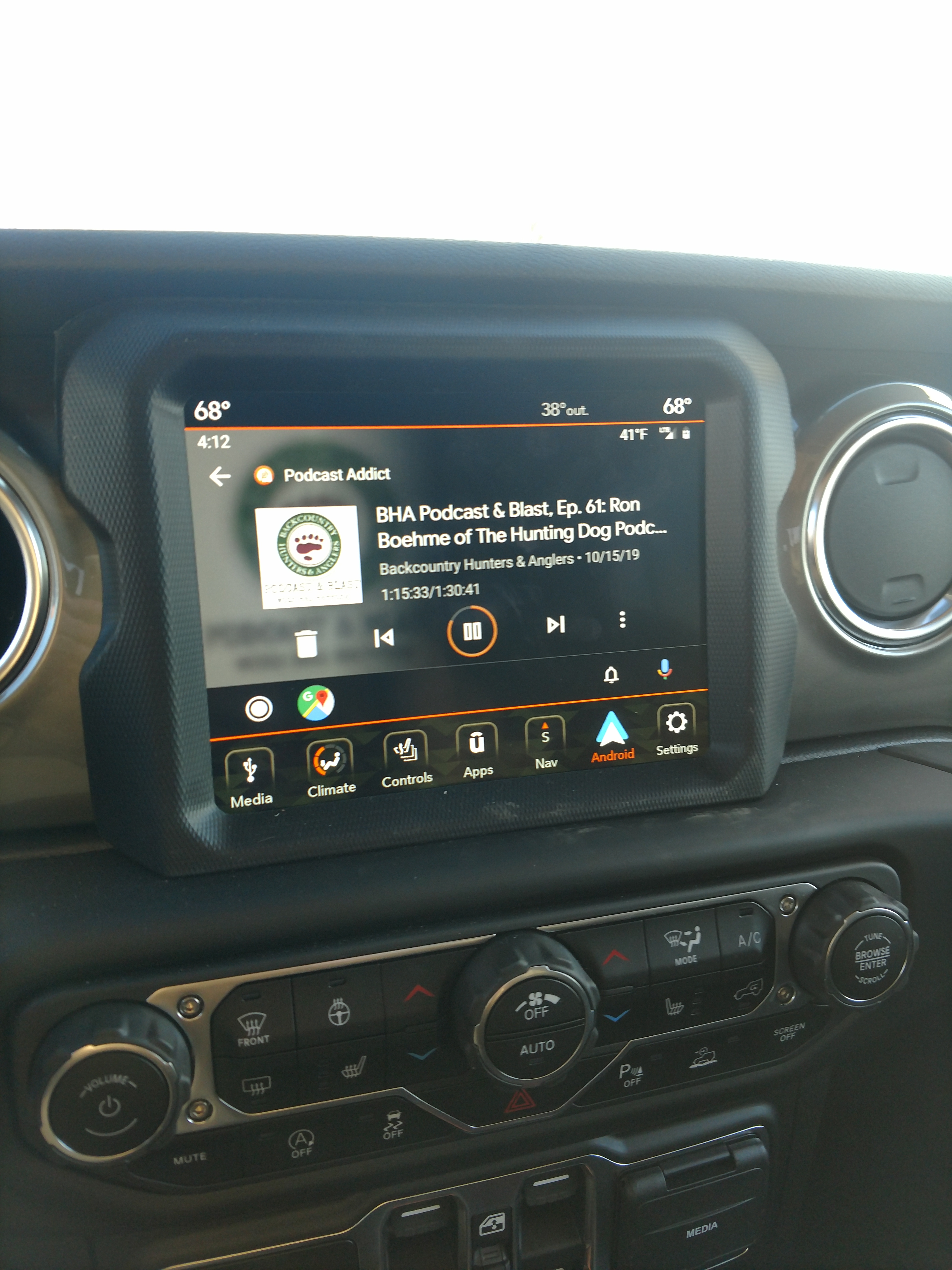 The new adventure rig has Android Auto which is pretty spiffy.