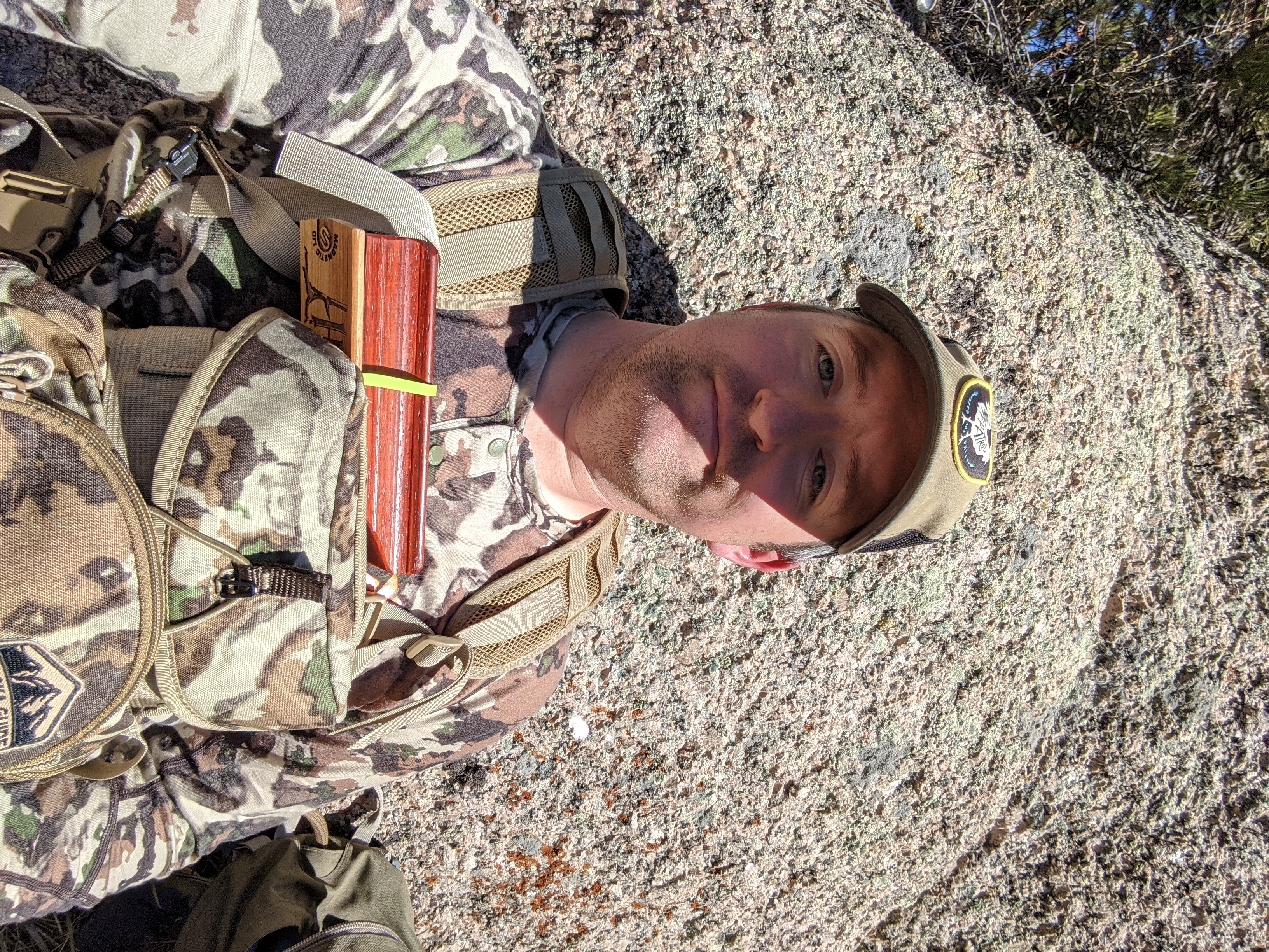 Wearing the Fuse Henley during spring turkey season.
