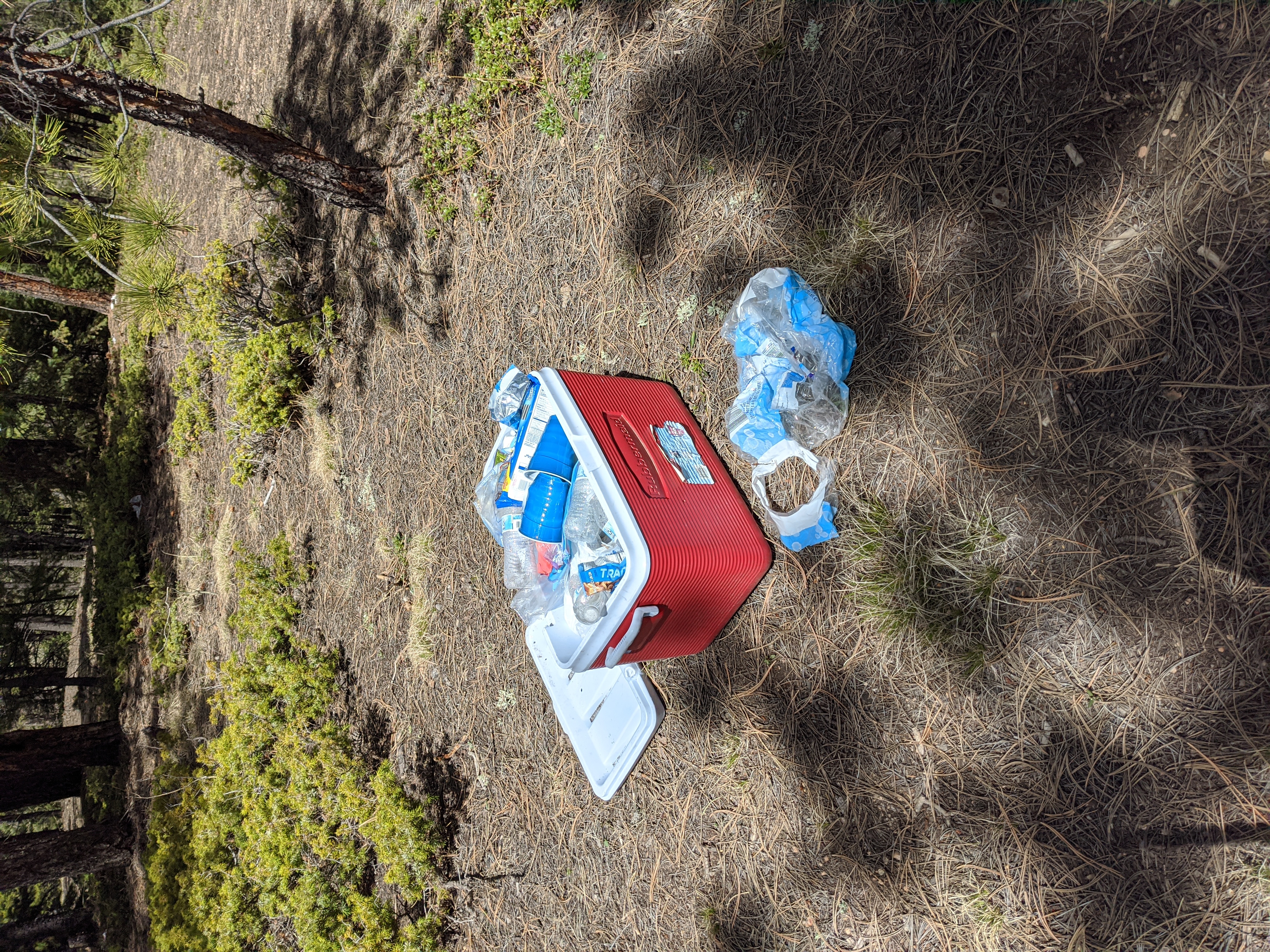 Trash left on public lands.