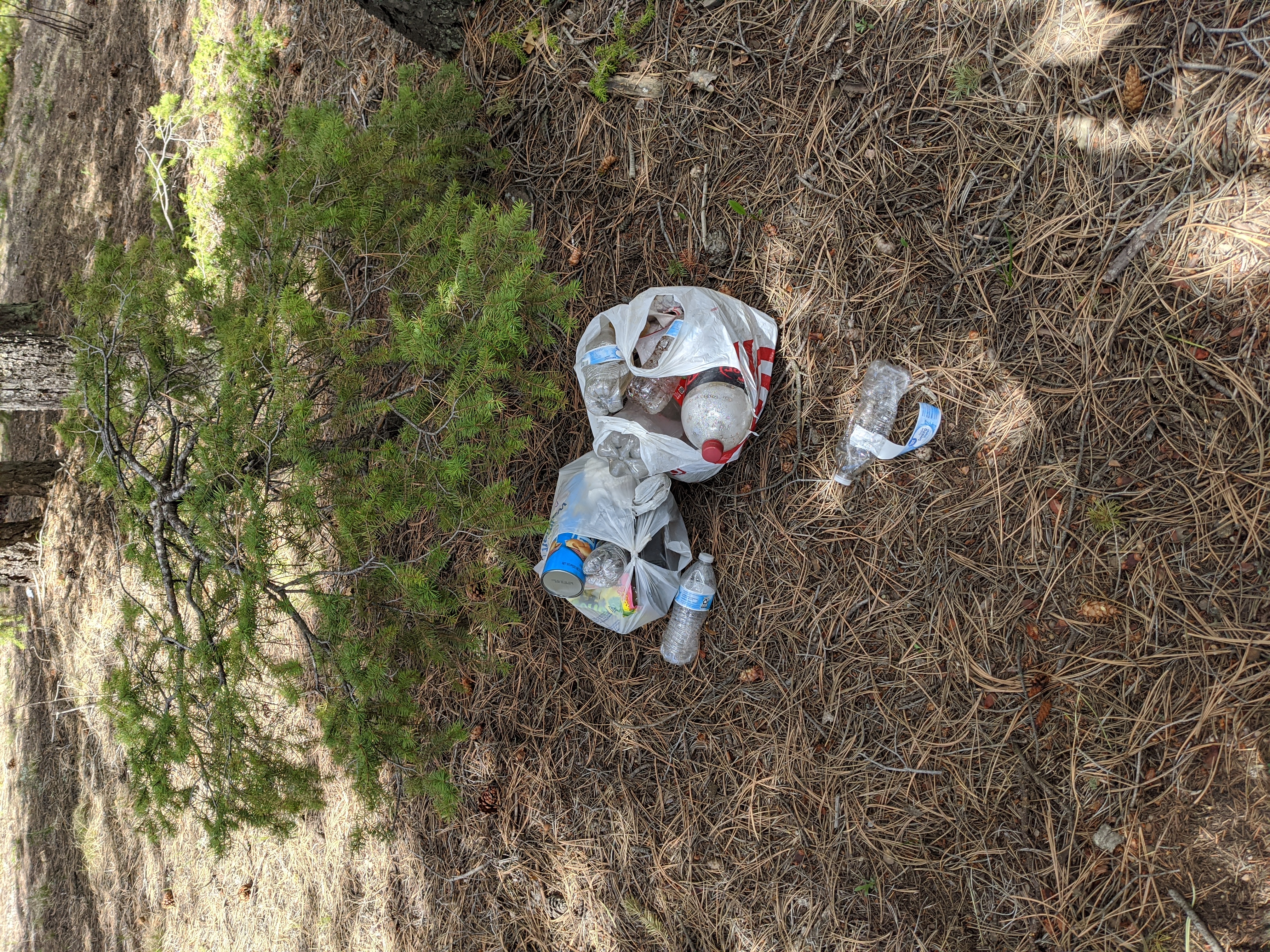 Trash left on public lands.