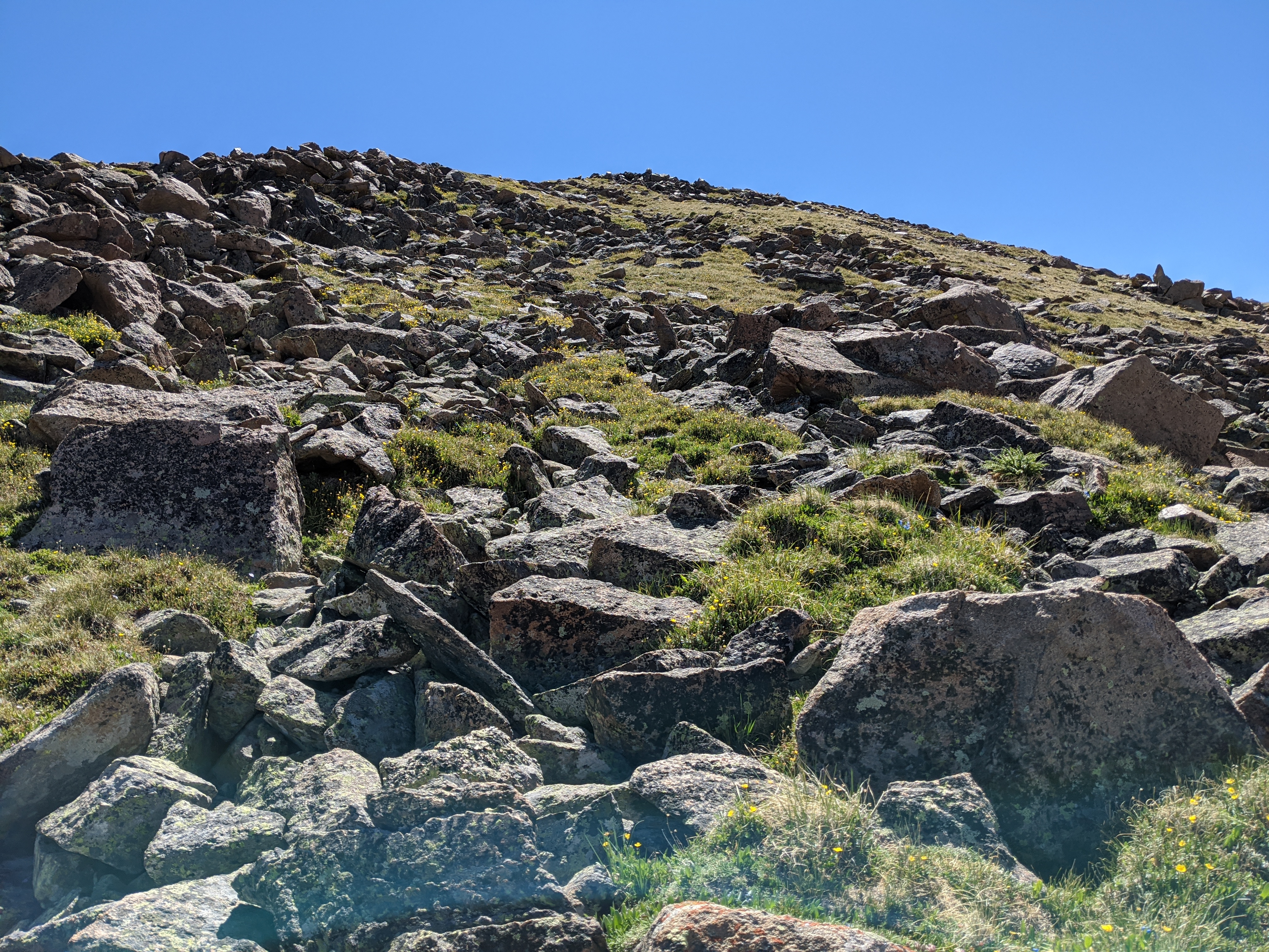 The Western ridge of Vasquez Peak, the demarkation of the Wilderness Area.