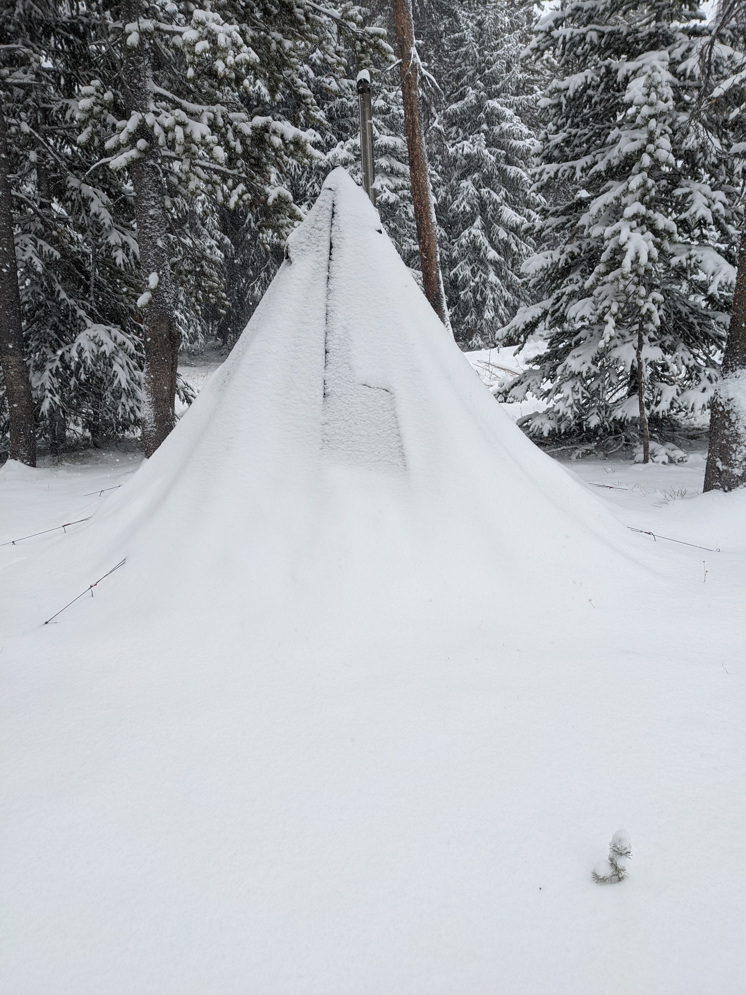 Our tipi during our 2020 Colorado Big Game season.