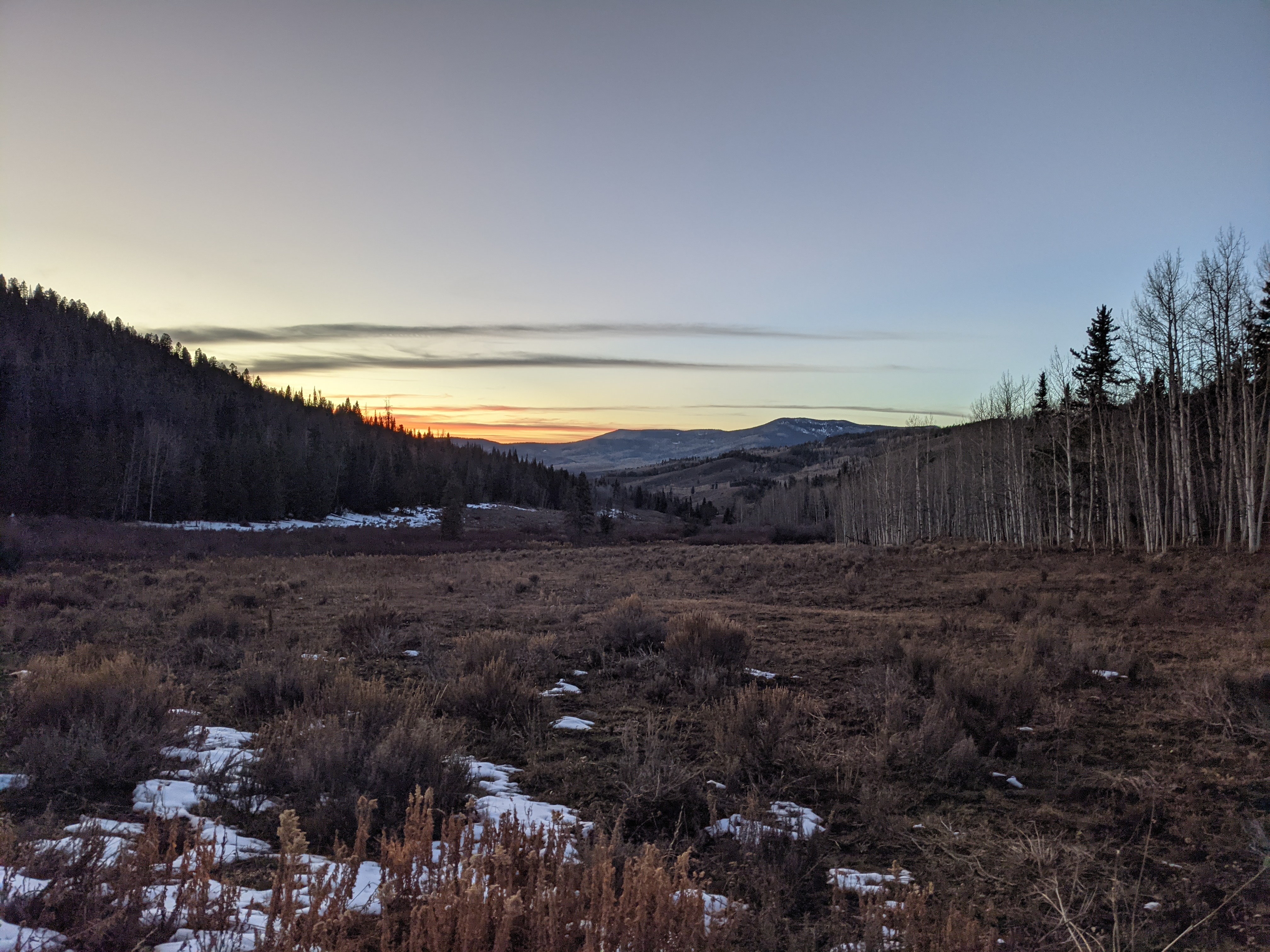 My 2021 Colorado OTC Elk hunt draws to an end with the last sunset.