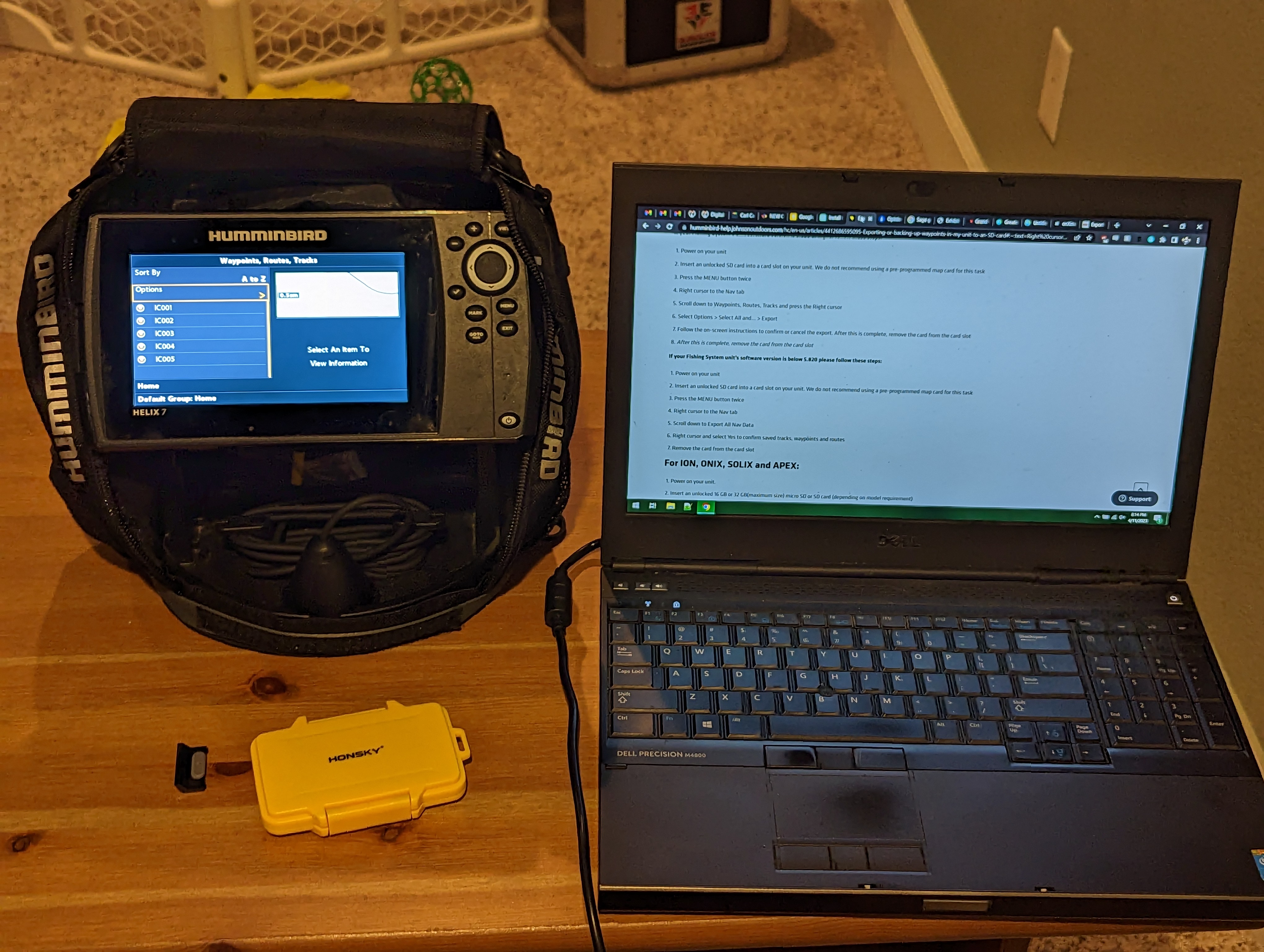 Doing a little digital forensics on the Humminbird Helix 7.