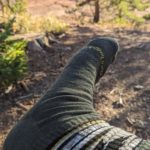The author's foot in a wool sock. I used to have issues with my feet which would cause problems for longer and harder hikes so I decided to address them this year for the season.