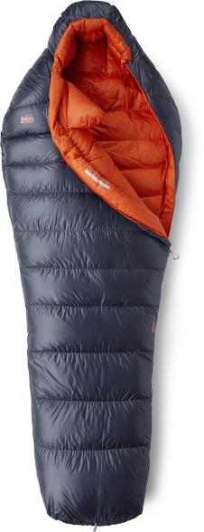 The REI Magma 10 mummy sleeping bag provides warmth while packing light.