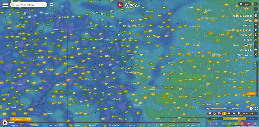 The windy.com map can help you better understand the smoke from Colorado wildfires.